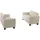 MCW Sofa-Garnitur Couch-Garnitur 2x 2er Sofa Moncalieri Kunstleder ~ creme