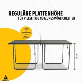 Joola Midsize (inkl. Netzgarnitur) mit gratis Joola Schläger-Set,dunkelgrau,