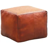 Marrakesch Orient & Mediterran Interior Pouf Leder Vintage