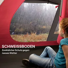 Outsunny Campingzelt 3 Personen Grau