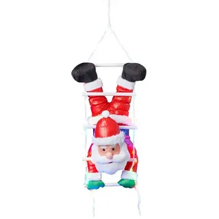 Bonetti LED Dekofigur Weihnachtsmann kopfüber mehrfarbig, Material Kunststoff, BONETTI