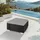 Tectake Rattan-Sitzhocker 53 x 53 x 26 cm schwarz/grau