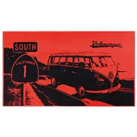 BRISA VW Collection Liegetuch 90 x 200 cm rot/schwarz