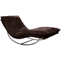 W.Schillig Relaxliege daily dreams Leder 75 x 85 x 169 cm braun mit Kissen