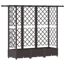 vidaXL Hochbeet mit Rankgitter und Dach 164 x 40 x 123 cm Braun