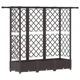 vidaXL Hochbeet mit Rankgitter und Dach 164 x 40 x 123 cm Braun