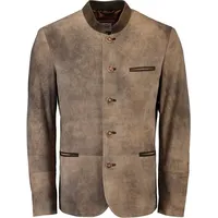 Spieth & Wensky Janker SPIETH & WENSKY Leder-Janker Philbert schlamm Ziegenleder braun 29