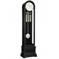 Hermle -Charlotte Standuhr Schwarz Chrom Mechanisch 193cm- 01089-740461