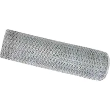 vidaXL Sechseckgeflechtzaun Silber 0,4 X 25 M Verzinkter Stahl Vidaxl