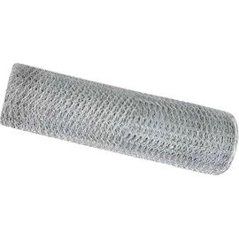 vidaXL Sechseckgeflechtzaun Silber 0,4 X 25 M Verzinkter Stahl Vidaxl