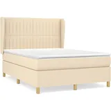 vidaXL Boxspringbett 140 x 200 cm Creme