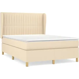 vidaXL Boxspringbett 140 x 200 cm Creme