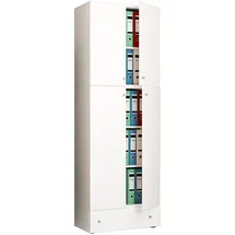 VCM Lona Aktenschrank 70 x 39 x 200 cm weiß