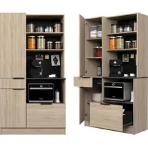 Parisot Küchenbuffet Fumay 11 100 x 186 x 45 cm EICHE BRAUN