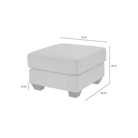 Soho Hocker Franka 75 x 42 x 62 cm Weiß