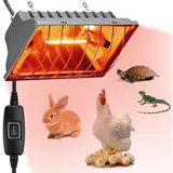 Rotlichtlampe Wärmelampe Hühner, 175W Wärmelampe Hühnerstall Mit 2 Hängender Ket