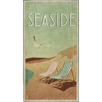 Seahorse Strandtuch »Blackpool«, (1 St.), mit Vintage Aufdruck, grün