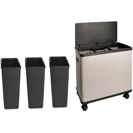 Svita Sensor-Mülleimer 54 l Taupe