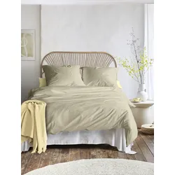 Bettwäsche IRISETTE "Tokio 8607", gelb, B/L: 135cm x 200cm, , Mako-Satin, B/L: 80cm x 80cm, Mako-Satin, Obermaterial: 100% Baumwolle, Bettwäsche, seidiger Glanz, besonders weich und hautschmeichelnd