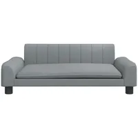 Vellora Ecksofa Kindersofa Hellgrau 90x53x30 cm Stoff grau