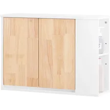 SoBuy Hängeschrank Wandschrank Badezimmerschrank Weiß-Natur BZR144-WN