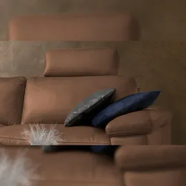 KAWOLA Ecksofa Lola Leder Recamiere links braun