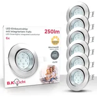 B.K.Licht LED Einbauleuchte »Hila«, 6er Set, Schutzart IP23, inkl.