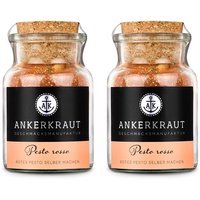 Ankerkraut Pesto Rosso, 100g im Korkenglas, Gewürzmischung zum Zubereiten von rotem Pesto (Packung mit 2)