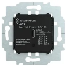 Busch-Jaeger 6479 U USB Ladestation mit USB C schwarz