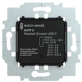 Busch-Jaeger 6479 U USB Ladestation mit USB C schwarz