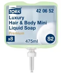 Tork Premium Flüssigseife Hair & Body Luxus, S2 420652 , 1 Karton = 8 Flakons à 475 ml