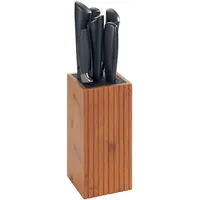Wenko Messerblock mit Borsteneinsatz Mera, aus geräuchertem Bambus