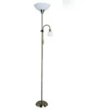 ARTE LAMP Deckenfluter mit Leselampe Stehlampe Bronze und Weiß, Wohnzimmerlampe Stehend, 1,77m Standleuchte Für LED Lampen geeignet (E27 & E14 Fassu