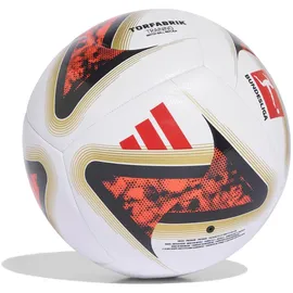 adidas Bundesliga 26/27 Torfabrik Training Ball, White/Black/solar red, 4