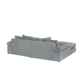 Smart Eckcouch Stoff 2-Sitzer Grau