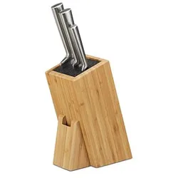 relaxdays Messerblock braun