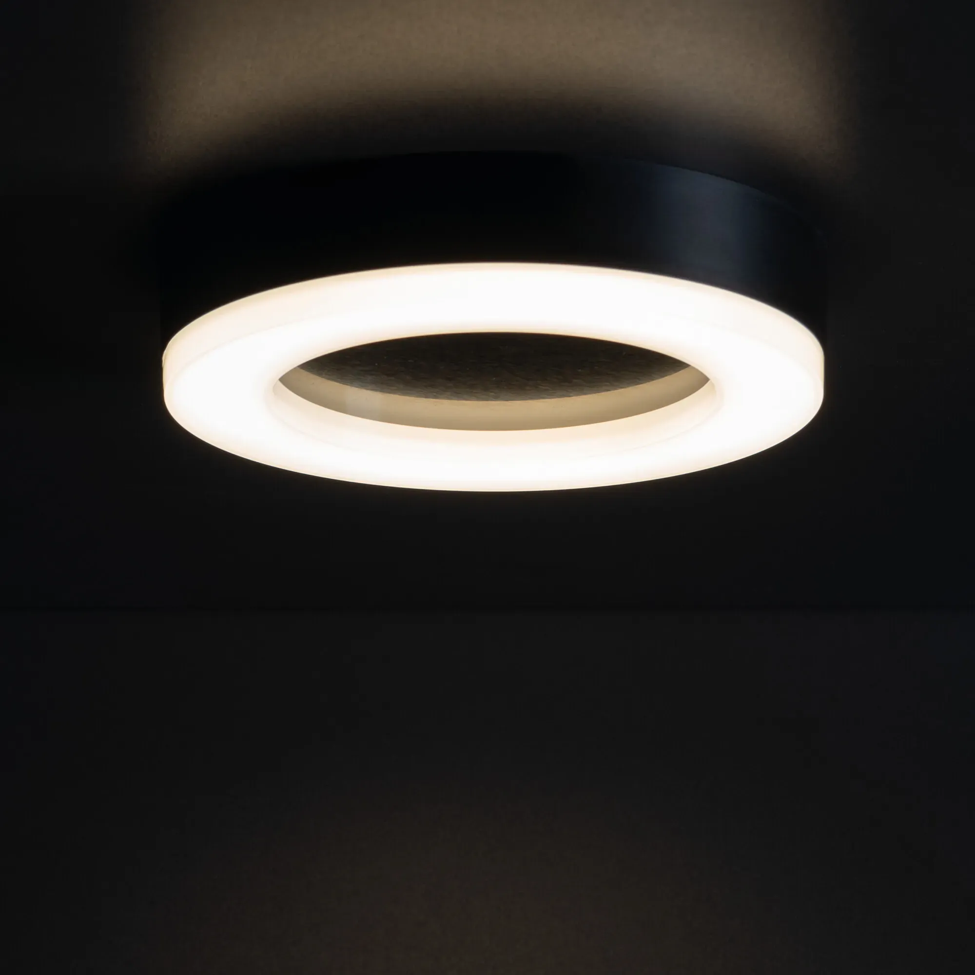 Kanlux miLEDo LED Deckenleuchte TURA Ø 320 mm 24W 1800lm IP65 schwarz - neutralweiß