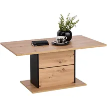 hom'in Hom`in Couchtisch Schwarz Eiche 110 x 65 x 50 cm