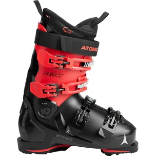 ATOMIC HAWX Ultra 100 Skischuhe in Schwarz/Rot - Größe 28/28.5 - Schmale Ski-Boots mit 98 mm Passform - Memory-Fit Skistiefel aus robustem PU - Hochwertige Ski-Schuhe mit 3D Knöchel & Ferse