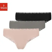 SNOCKS Slip 3 St. Apricot/Grün/Schwarz L
