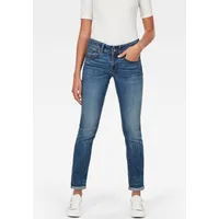 G-Star Straight-Jeans »Midge Straight Women«, mit Used-Effekten Gr. Länge 32, medium indigo aged, Elto superstretch, - Damen -