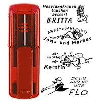 Smart-stamp - Größe: 47 x 18 mm - Farbe: ruby