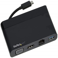Startech StarTech.com USB C Multiport Adapter mit HDMI und VGA - Mac / Windows / Chrome - 4K - 1x USB-A Port - GbE - Mobiler USB-C Adapter