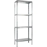 SCHULTE Regalwelt Steckregal Metall 180x60x40 cm silber
