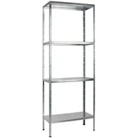 SCHULTE Regalwelt Steckregal Metall 180x60x40 cm silber