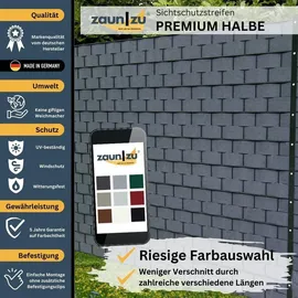 zaun|zu® Sichtschutzstreifen 255 x 9,5 cm Grün Kunststoff 2 St.