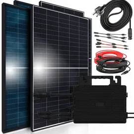 sunniva SUNNIVA® Balkonkraftwerk komplett Steckdose Astro-Energy 800W Micro Wechselrichter PV Solaranlage 4x440W Solarmodule, inkl.5m Kabel, Y-Verteiler, Bluetooth, WIFI
