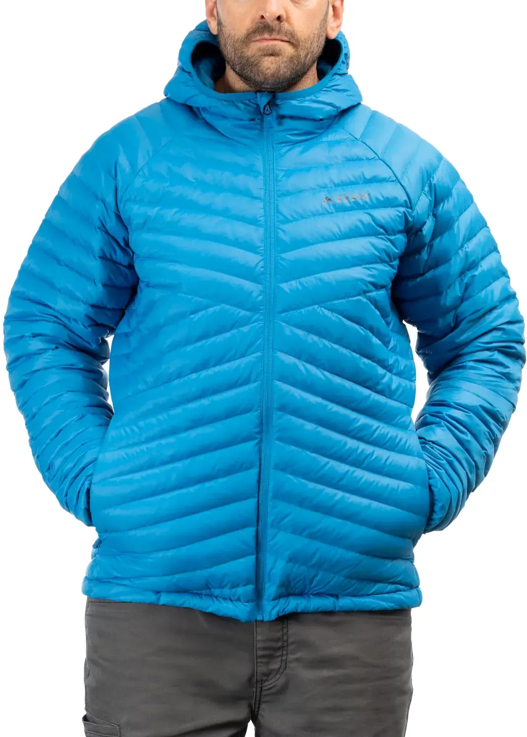 Klim Arete Hooded, veste en duvet - Bleu - M