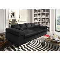 Fun Möbel Big-Sofa Big Sofa Couchgarnitur Megasofa Riesensofa AREZZO, N/A 1 Teile, Inkl.Zirrkissen schwarz