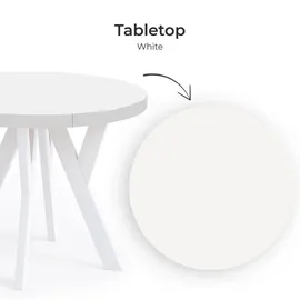 dekori.interiors Pero Ø 90/140 cm weiß